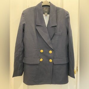 NWOT Smythe Navy Button Blazer Size S